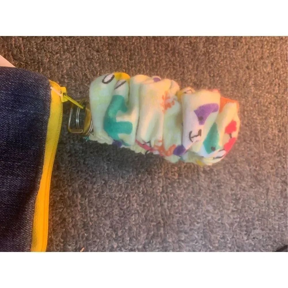 Scrunchie Keychain With Denim Pouch - Picture 3 of 7